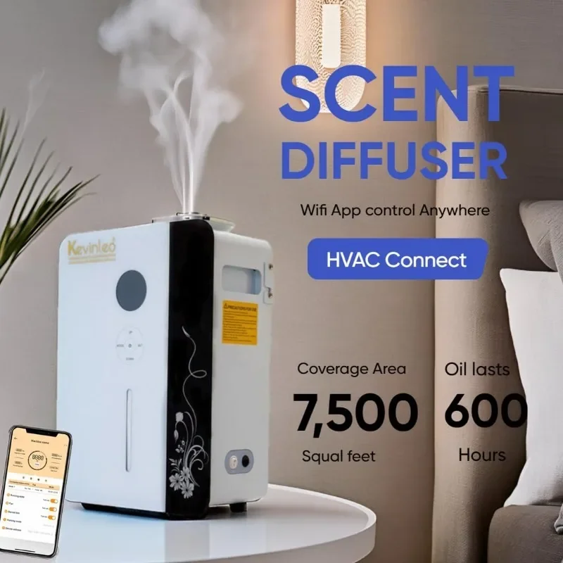 WiFi Scent Diffuser HVAC Covering 7,500 Sq. Ft for Whole House/Spa , HVAC Par