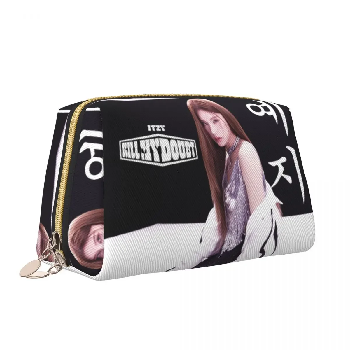 ITZYS YEJI Kill My Doubt Makeup Bag Women Travel Cosmetic Organizer Fashion Kpop Girl Music Group Storage Toiletry Bags