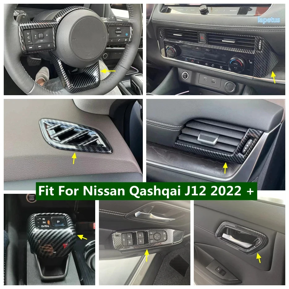 

Air Conditioner Vent AC Outlet Gear Shift Head Door Handle Bowl Cover Trim For Nissan Qashqai J12 2022 2023 2024 Car Accessories