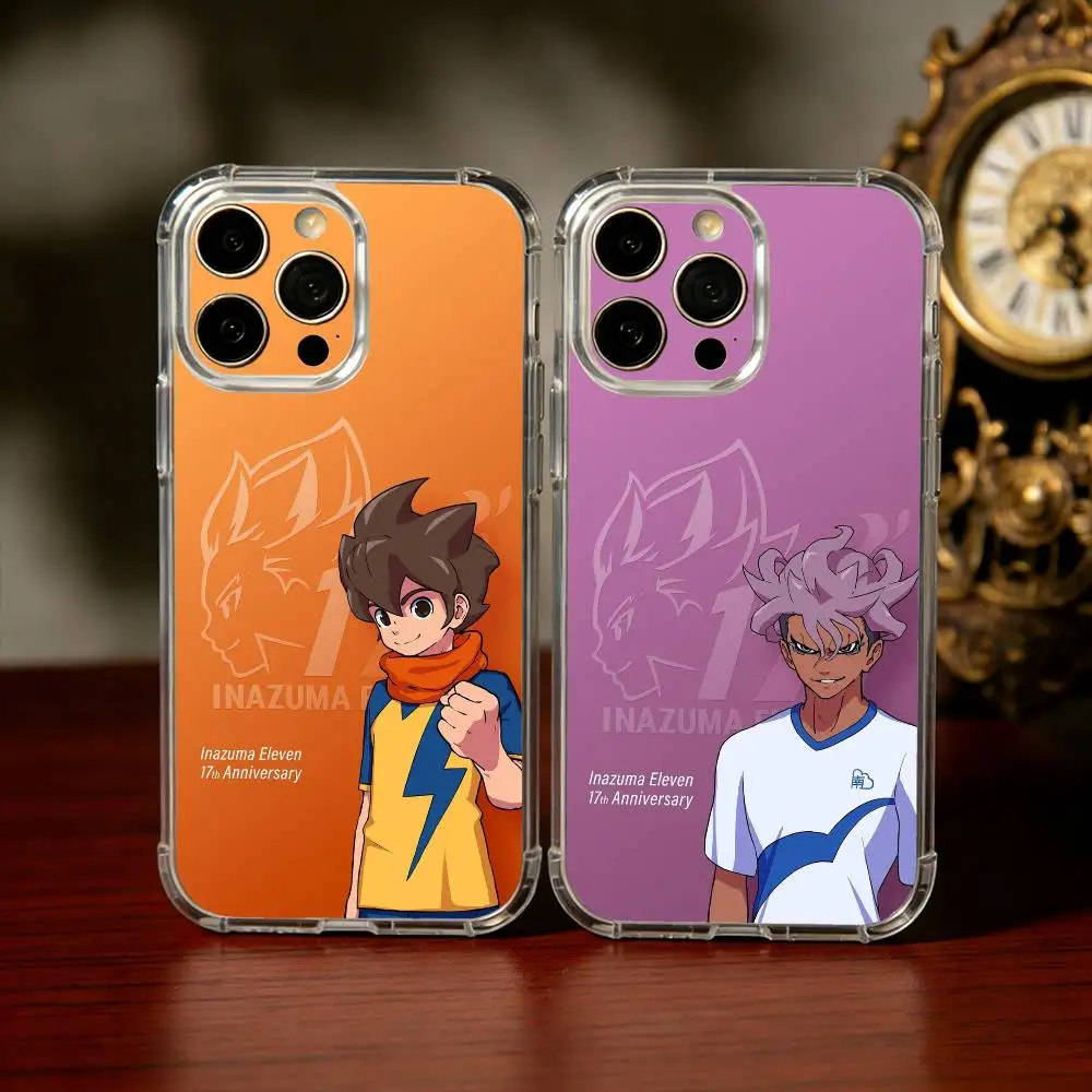 Sporty Japanese Anime I-Inazuma Eleven Phone Case For iPhone17,16,15,14,13Pro Max,us,Soft Silicone Transparent Cover