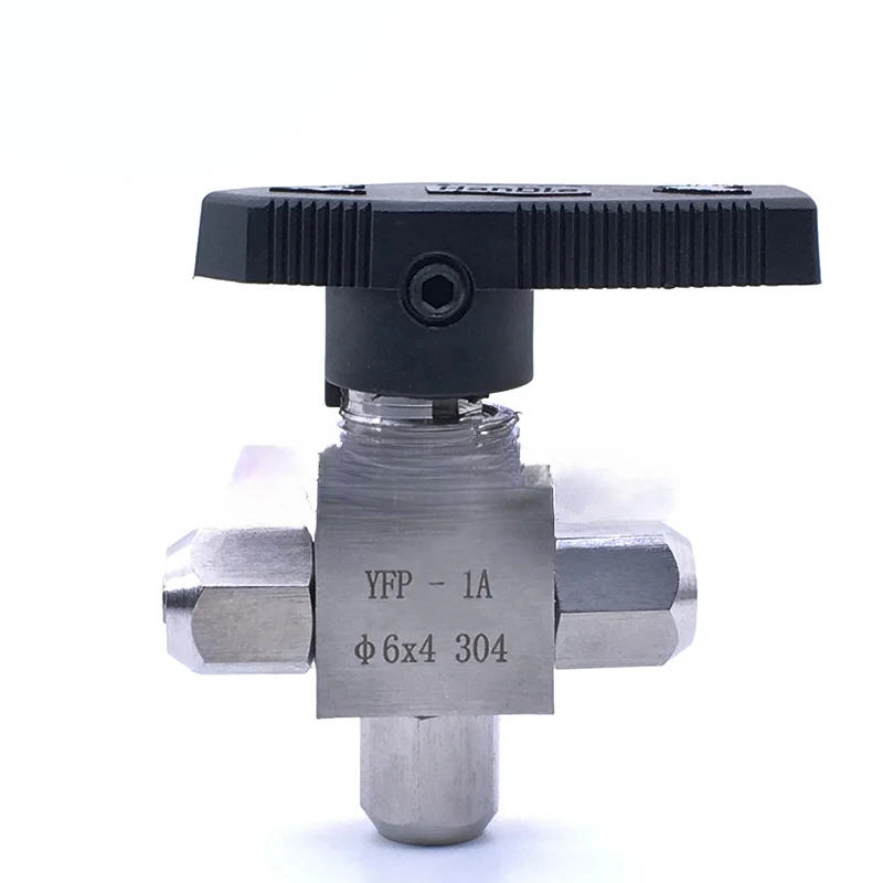 

3 way ball valve OD 6 8 10 12mm for hose PU tube stainless steel 304 quick-twisting three-way ball valve