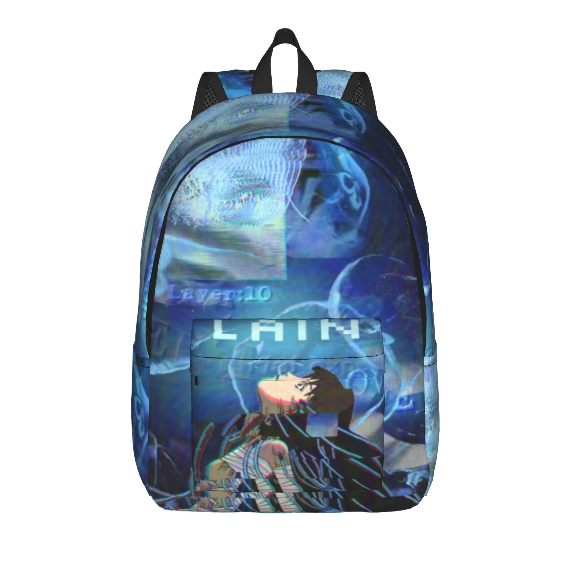 Serial Experiments Lain Lwakura  Cool Backpack Durable High School Business  Daypack for Men Women College Shoulder Bag