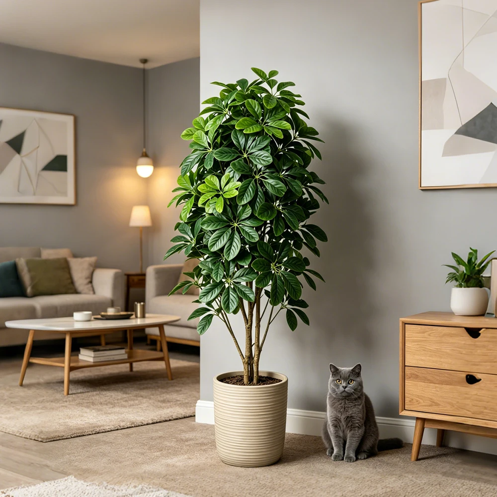 85/98cm Artificial Monstera Plant Fake Tropical Palm Leafs Faux Maranta Tree Plastic Green Schefflera Branch For Home Shop Decor - view 4