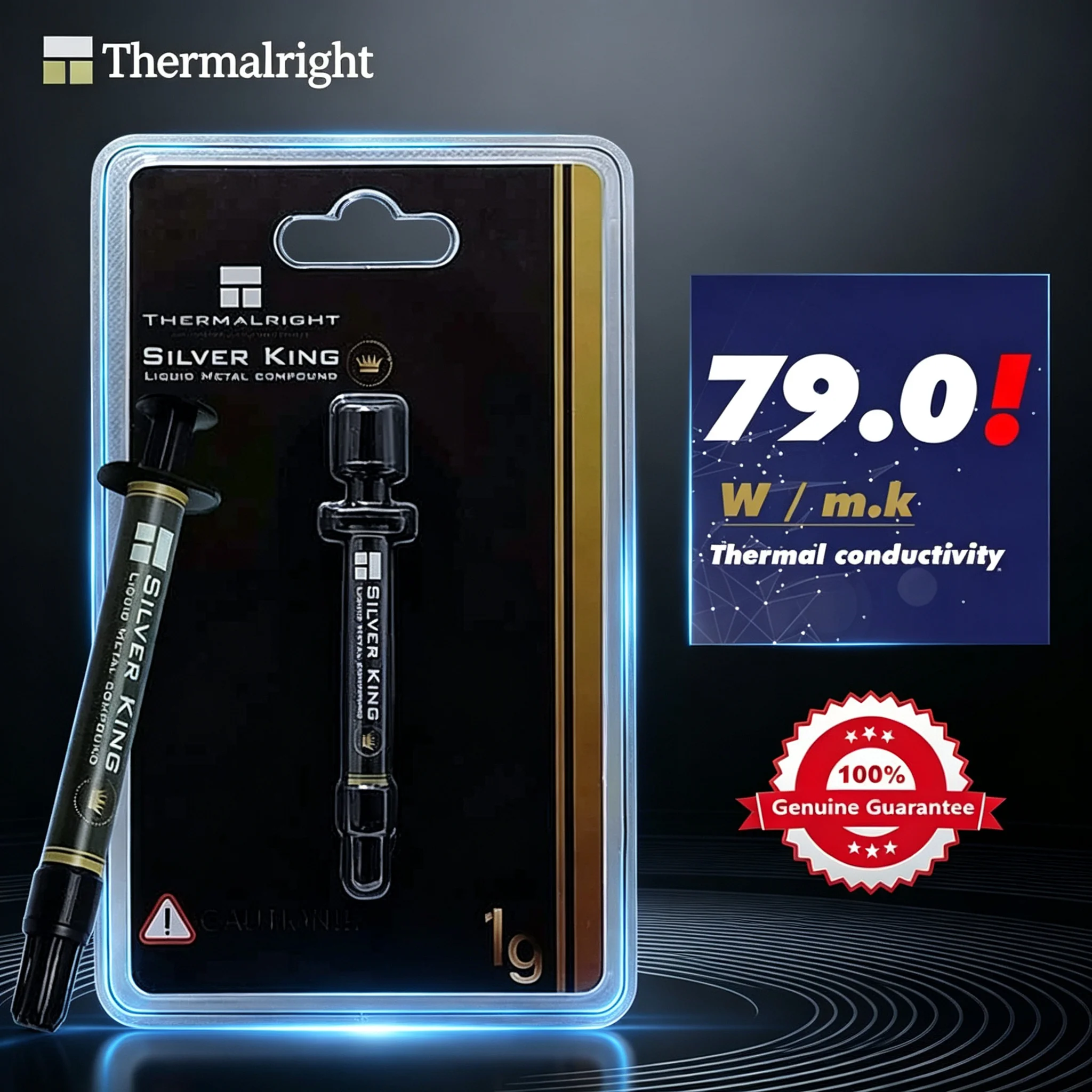 Thermalright Silver King Liquid Metal Thermal Compound 1g 79W/m・k CPU GPU Liquid Metal Paste for PC Processor Cooling