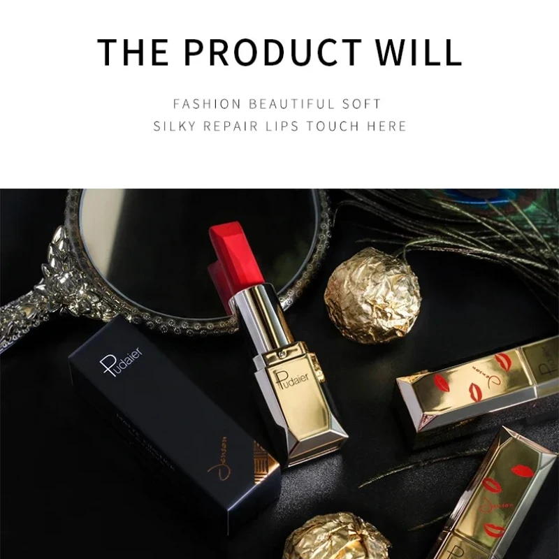 새로운 섹시 누드 26 컬러 화장품 립 스틱 모이스처 라이저 오랫동안 지속되는 입술 Batom 메이크업 매트 블랙 립스틱 방수 메이크업