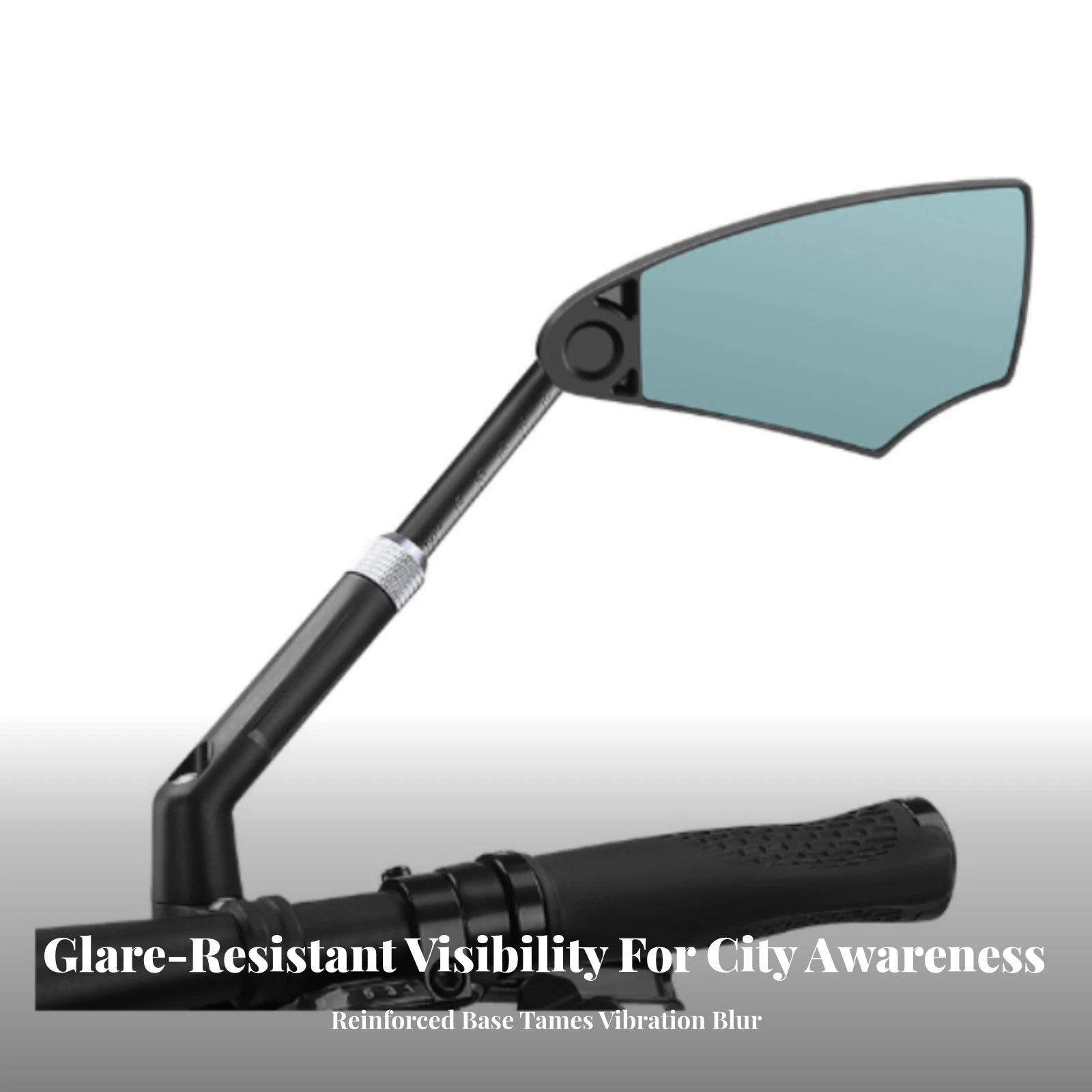 Cycle Rear-View Mirror Anti-Glare Cycle Rear View Mirror Rotatable Easy to Install for Commuters, Road Cycling
