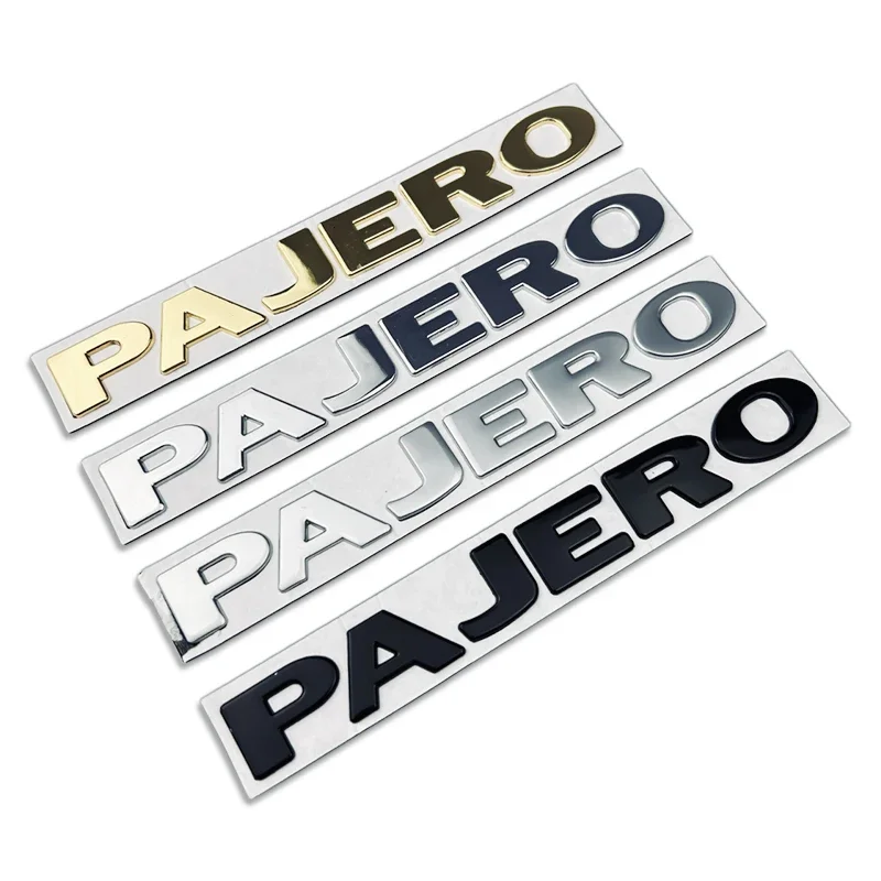 

19x2.8cm Car Metal Letters Emblem Fender Side Trunk Sticker for Mitsubishi PAJERO Badge Auto Accessories