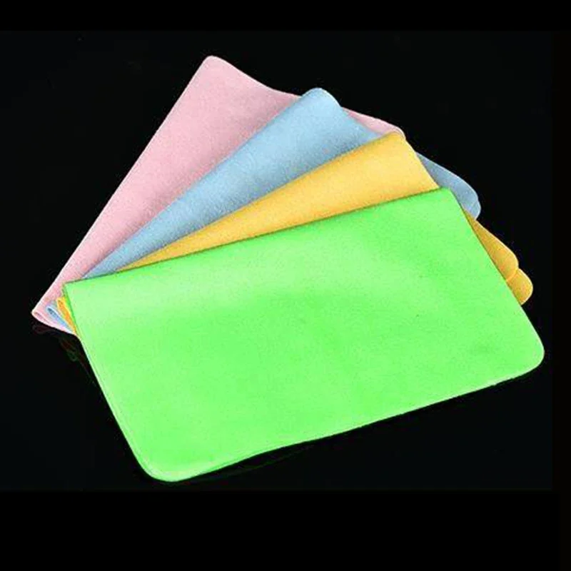 10pcs/lots High Quality Chamois Glasses Cleaner Microfiber Cleaning Cloth For Lens Phone Screen Cleaning Wipes