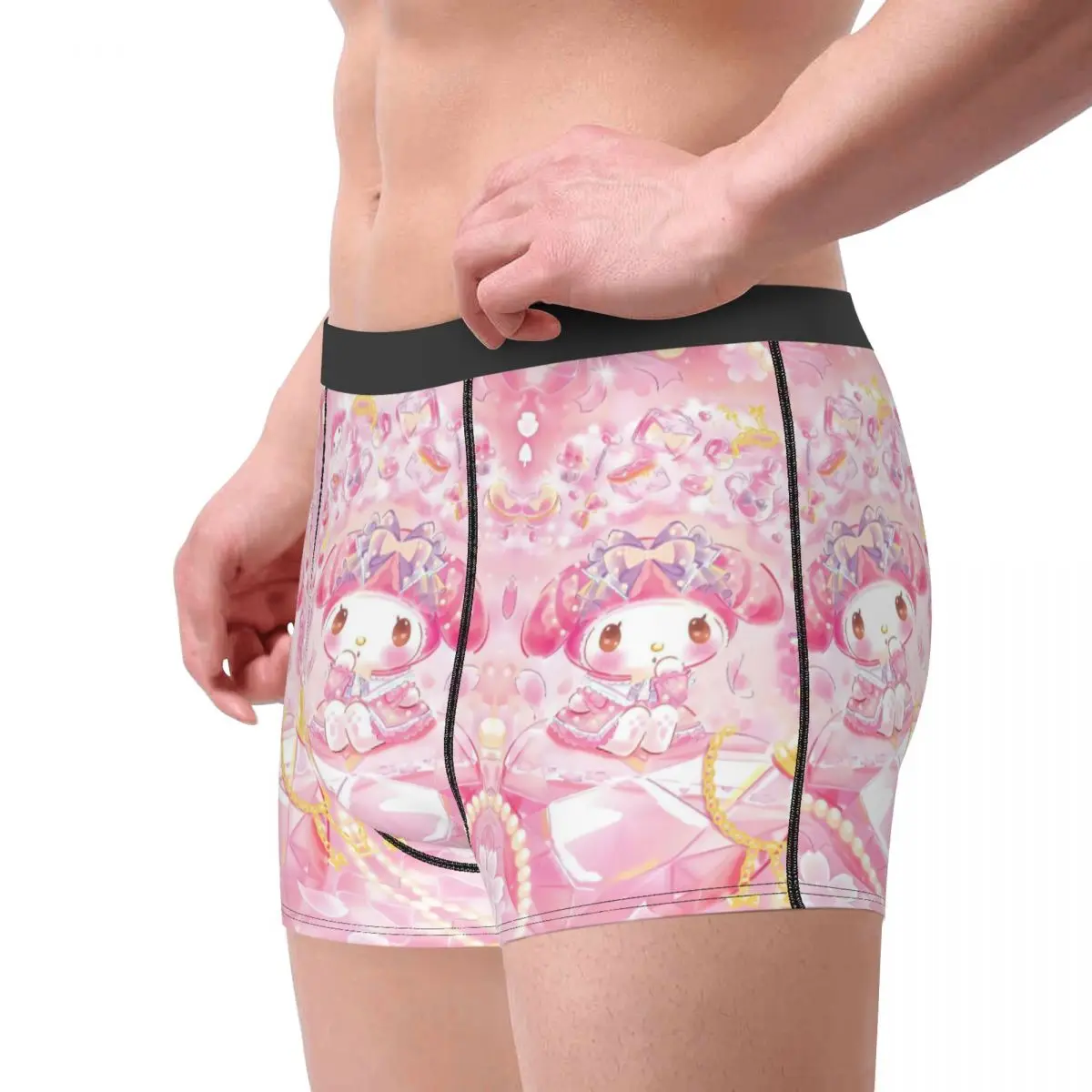 Ropa interior personalizada de película de dibujos animados de melodía para hombre, calzoncillos Boxer con diseño Kawaii estampado, bragas, calzoncillos transpirables