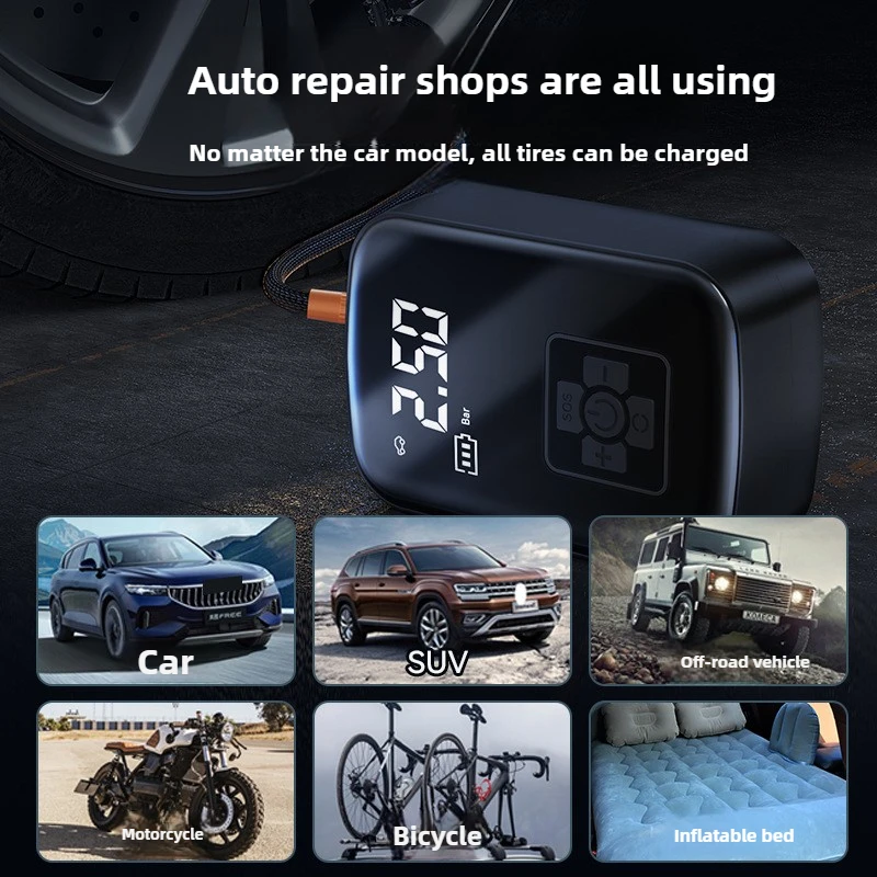 120W Wireless Car Air Compressor Air Pump Electric Tire Inflator Pump for Motorcycle Bicycle Boat AUTO Tyre Balls Inflatable