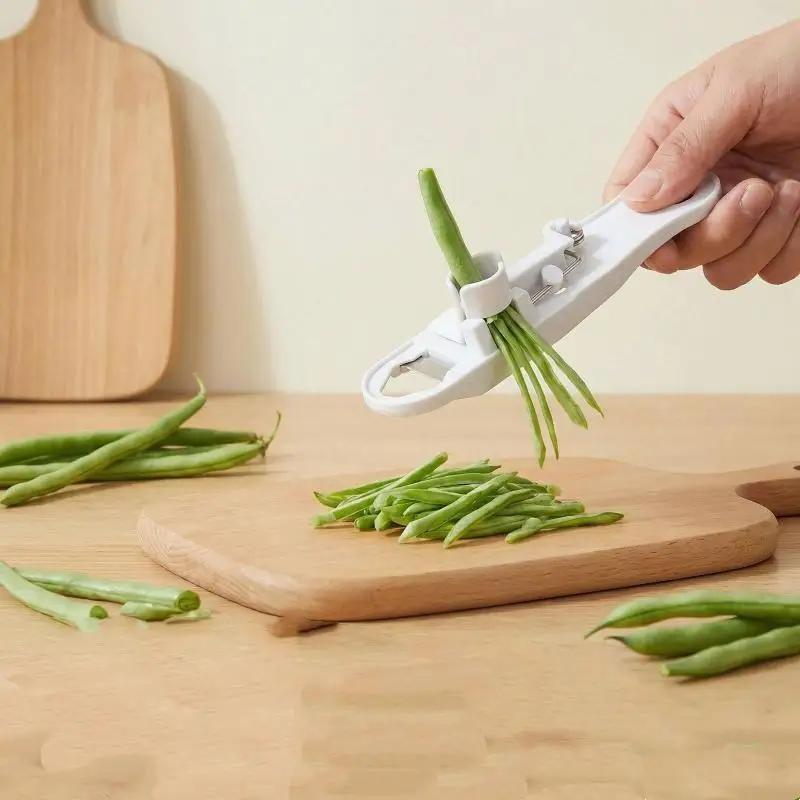 Bean Slicer Cutter Stringer Remover Peeler French Style Green Bean Vegetable Runner Slicer Cutter Stringer Remover Peeler