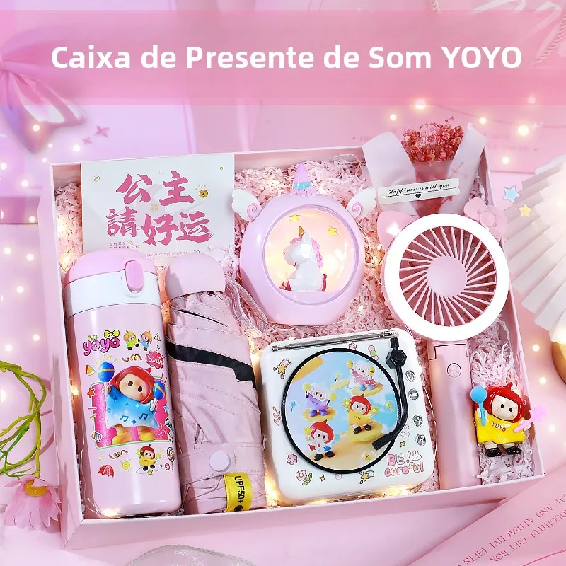 yoyo-右手フィギュア-誕生日プレゼント-女の子の友達へ-かわいいセレモニー感覚のコンパニオン-手作りクリエイティブギフトボックス-ピンクカラー