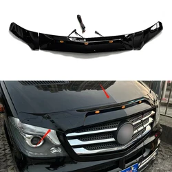 With Light Front Cover Bezel For Mercedes-Benz Sprinter W906 2014-2017 Hood Stone Guard Hood Air Deflector Exterior Accessories