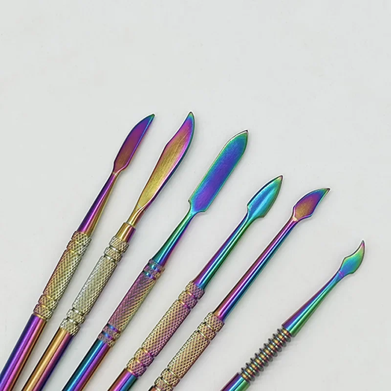 10Pcs Colorful Stainless Steel Clay Sculpture Tools Set Pottery Ceramic Carving DIY Models Tools Wax Carved Tool