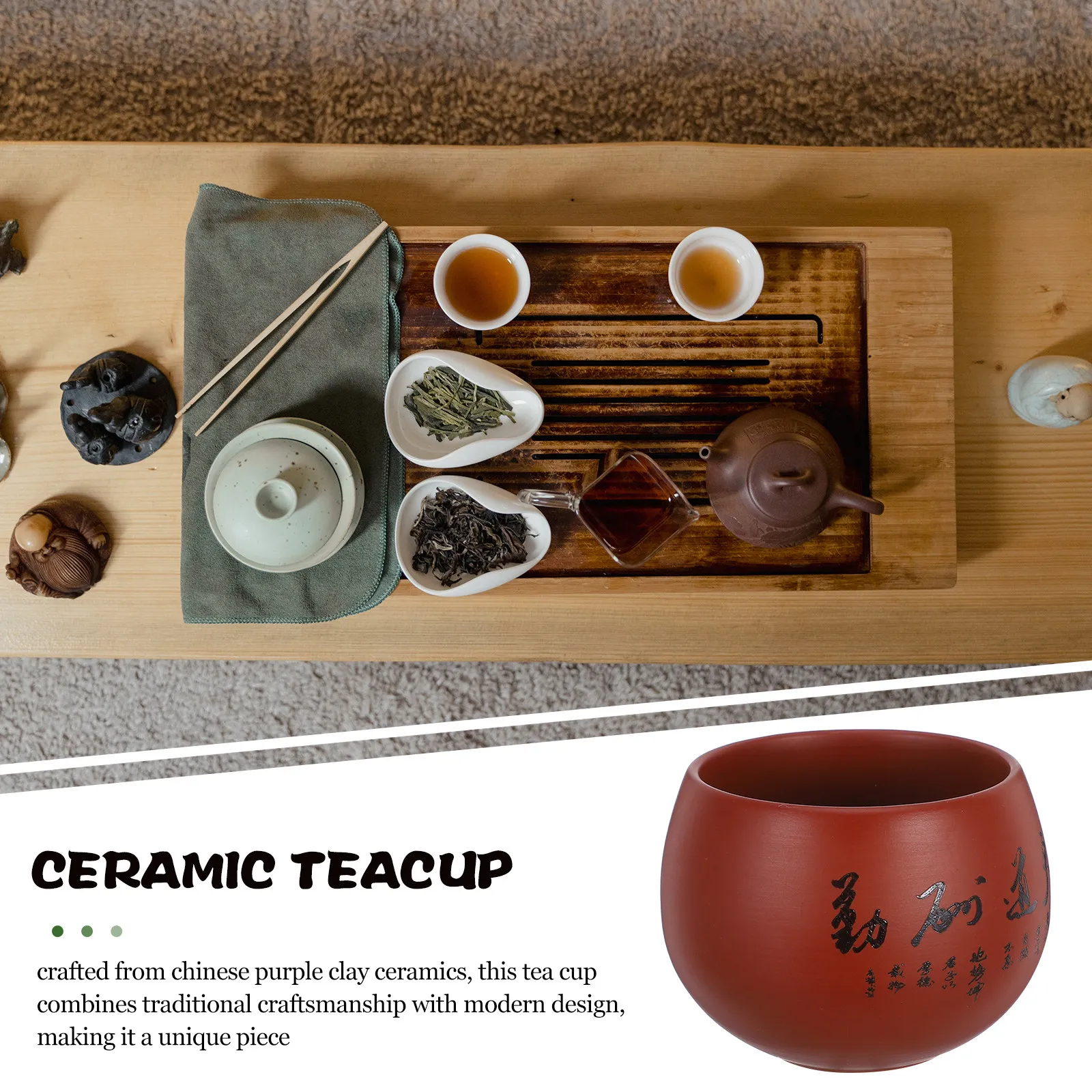 Yixing Zisha Tea Cup Large Size Purple Clay Chinese Ceramics Gongfu Tea Cup Authentic Craftsmanship Heat Retaining Teaware
