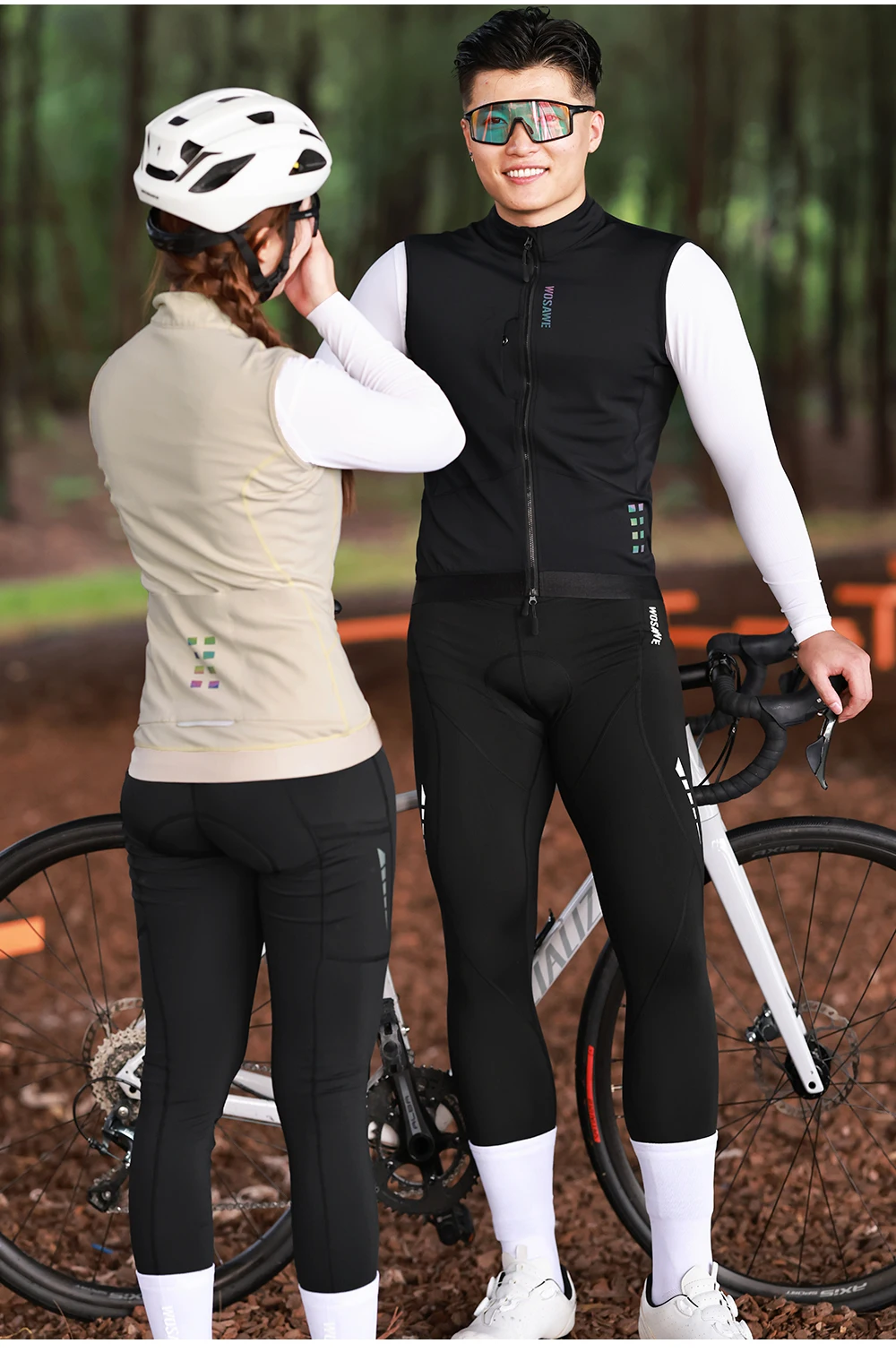 WOSAWE Winter Fahrradweste Winddichte Fleeceweste MTB Fahrradbekleidung Ärmellose Fahrradjacke Atmungsaktive Bergweste – Detail 21