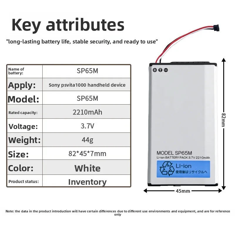 Fast Shipping SP65M 2210mAh 3.7V Digital Battery for Sony PSVita 1000 PSV1000 PCH‑1000 PCH‑1001 PCH‑1100 PCH‑1101 Game Console