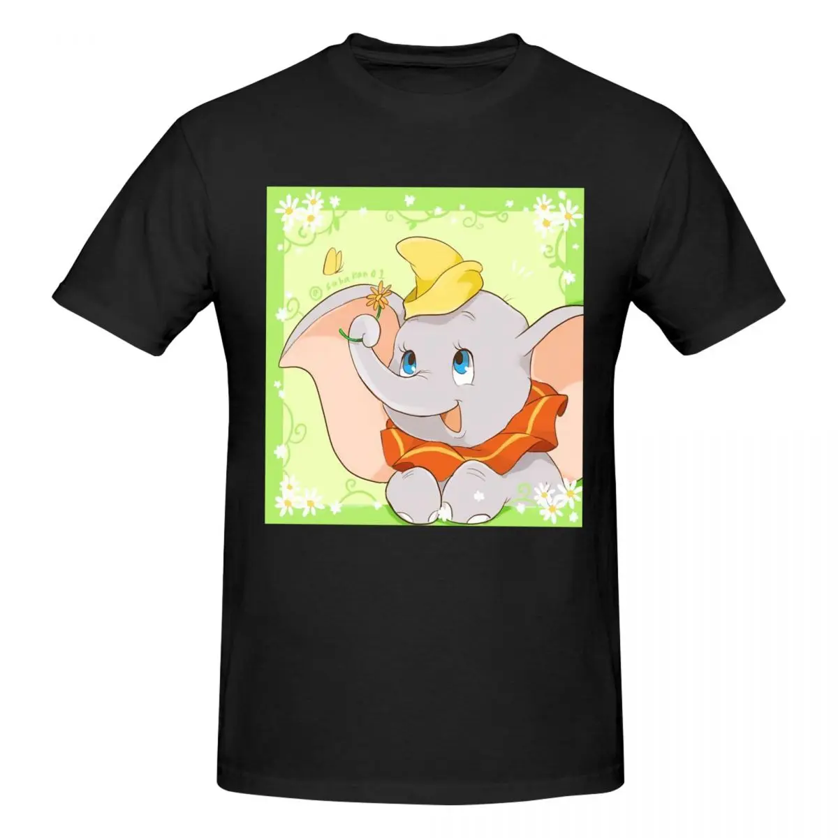 Dumbo Disney T-Shirt for Men Cotton Oversized T Shirts Men's Tees Short O-Neck Summer Clothes Tops S-6XL