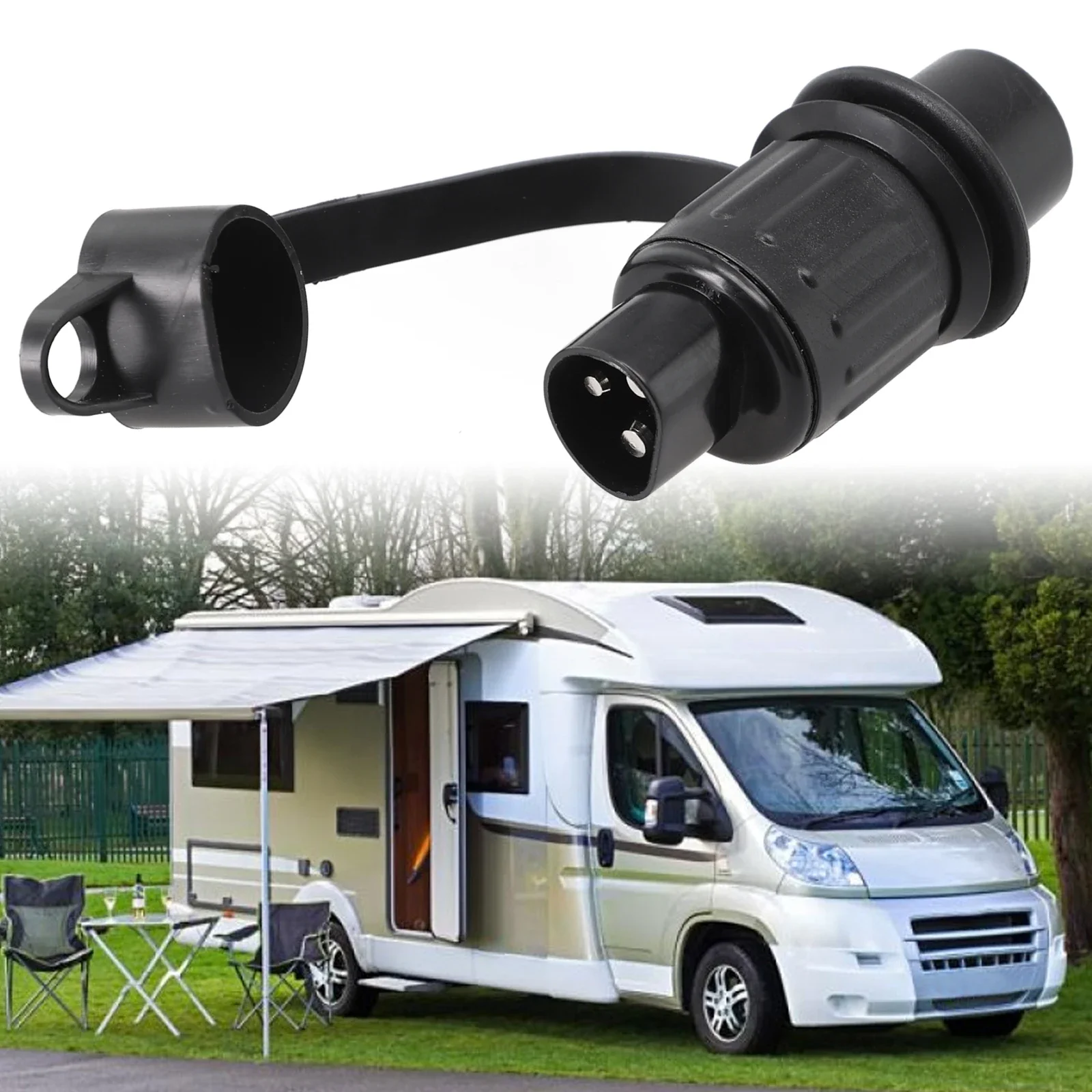 1Pc Trailer Plug Adapter Camper Netsnoer Connector Stekker Aansluiting 3-Pins Waterdichte Auto Trailer Adapter Truck