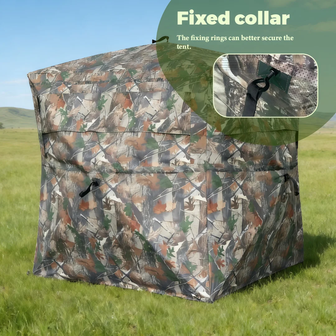 Camouflage Pop-Up Hunting Blind Ground Shelter for Deer Turkey And Duck Hunting Easy Setup And Storage Outdoor Camo Blind view 5