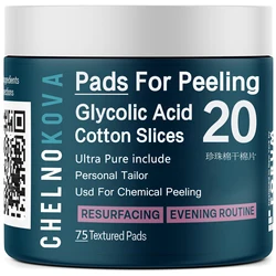 Cotton Pads beauty spa use for make glycolic acid 30 peeling, DIY Glycolic Acid pads,original ordinary aha peel, glycolic acid %