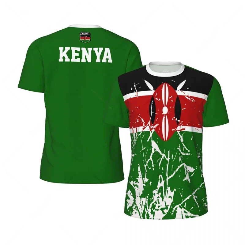 

Kenya Flag 3D Printed T Shirt Men Summer Fashion Kenyan Football Jersey Tee Sport Fitness O-Neck Loose Streetwear Short Sleeve
