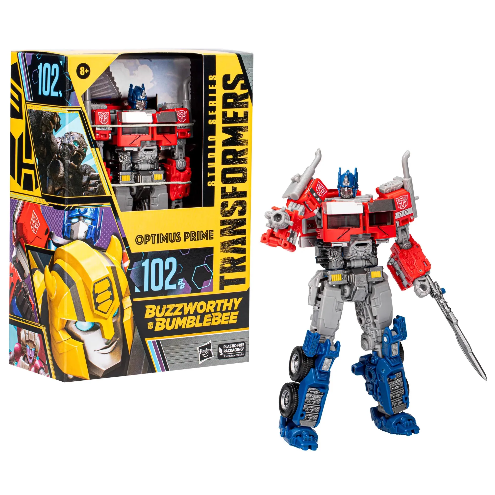 Hasbro Transformers: Rise of The Beasts Buzzworthy Bumblebee Studio Series 102BB Optimus Prime Action Figure Gift SS102