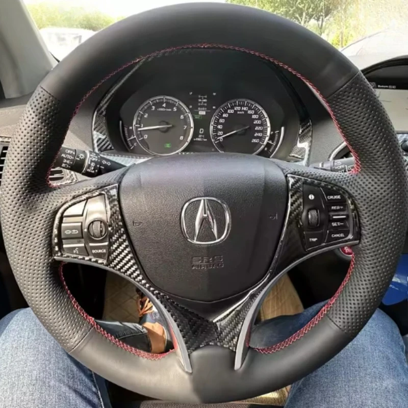 for Acura CDX TL MDX RDX ZDX Hand Stitched Smooth Genuine Leather non-slip Car Steering Wheel Cover