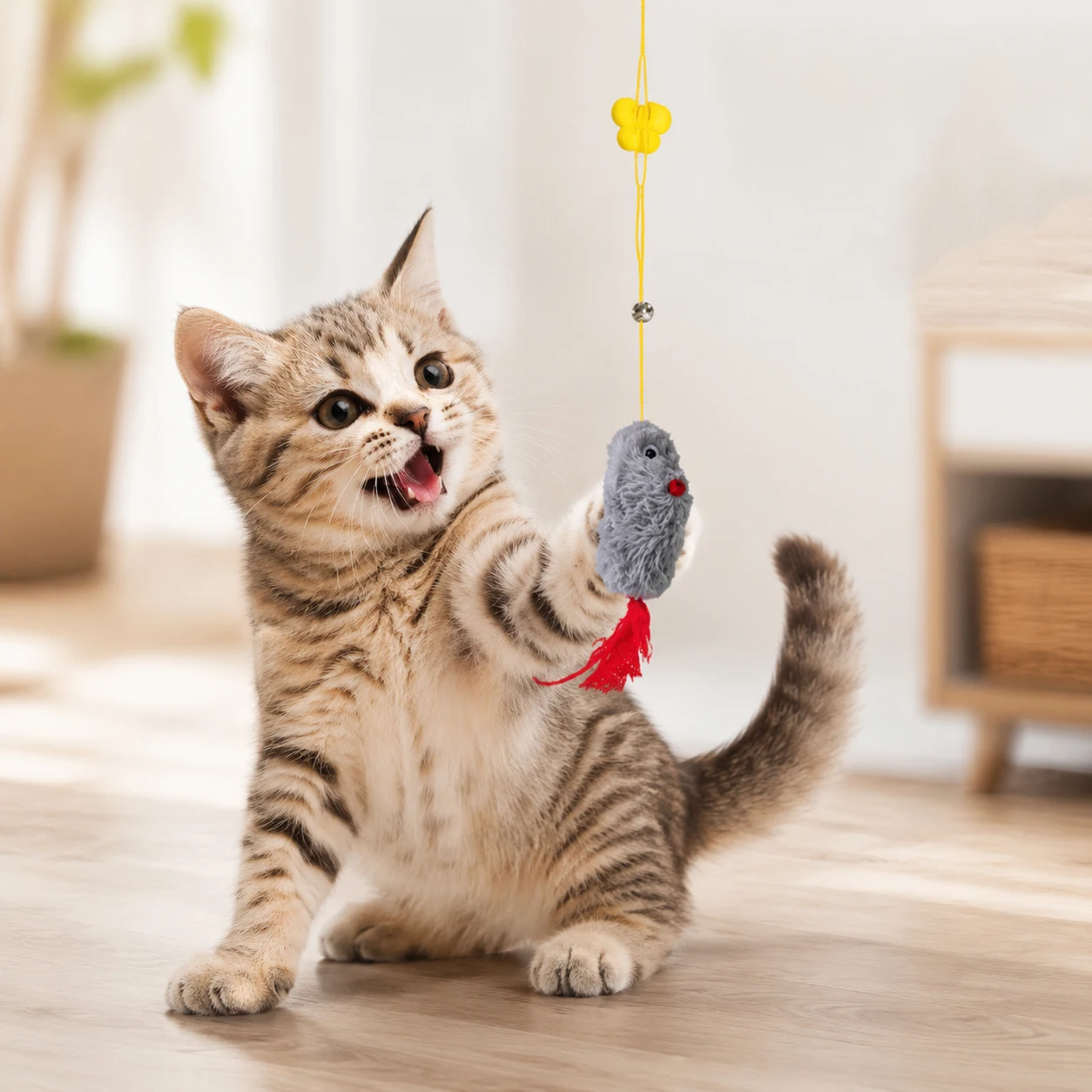 Cute Drum Shape Woven Rope Cat Scratcher Ball Durable Claw Grinding Chew Toy Stress Relief Exercise Toy for Indoor Cats Kittens