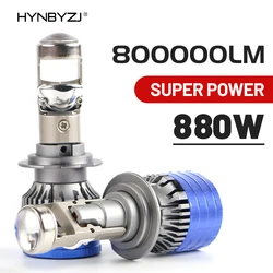 HYNBYZJ 880W H7 H4 LED Faro Mini Lente Proiettore H9 H11 9005 9006 Auto Abbagliante Canbus Lampadina Per Auto/Motore 12V 24V