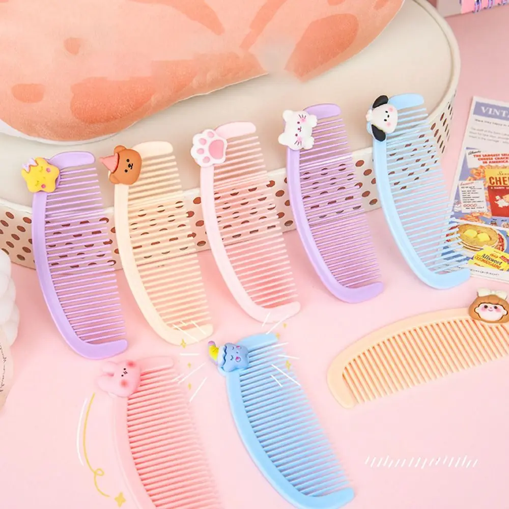 1pc Kids Hairdressing Comb Anti-static Comb Fine-toothed Combs Cute Pattern Fruit Hair Comb Not Hurt the Head