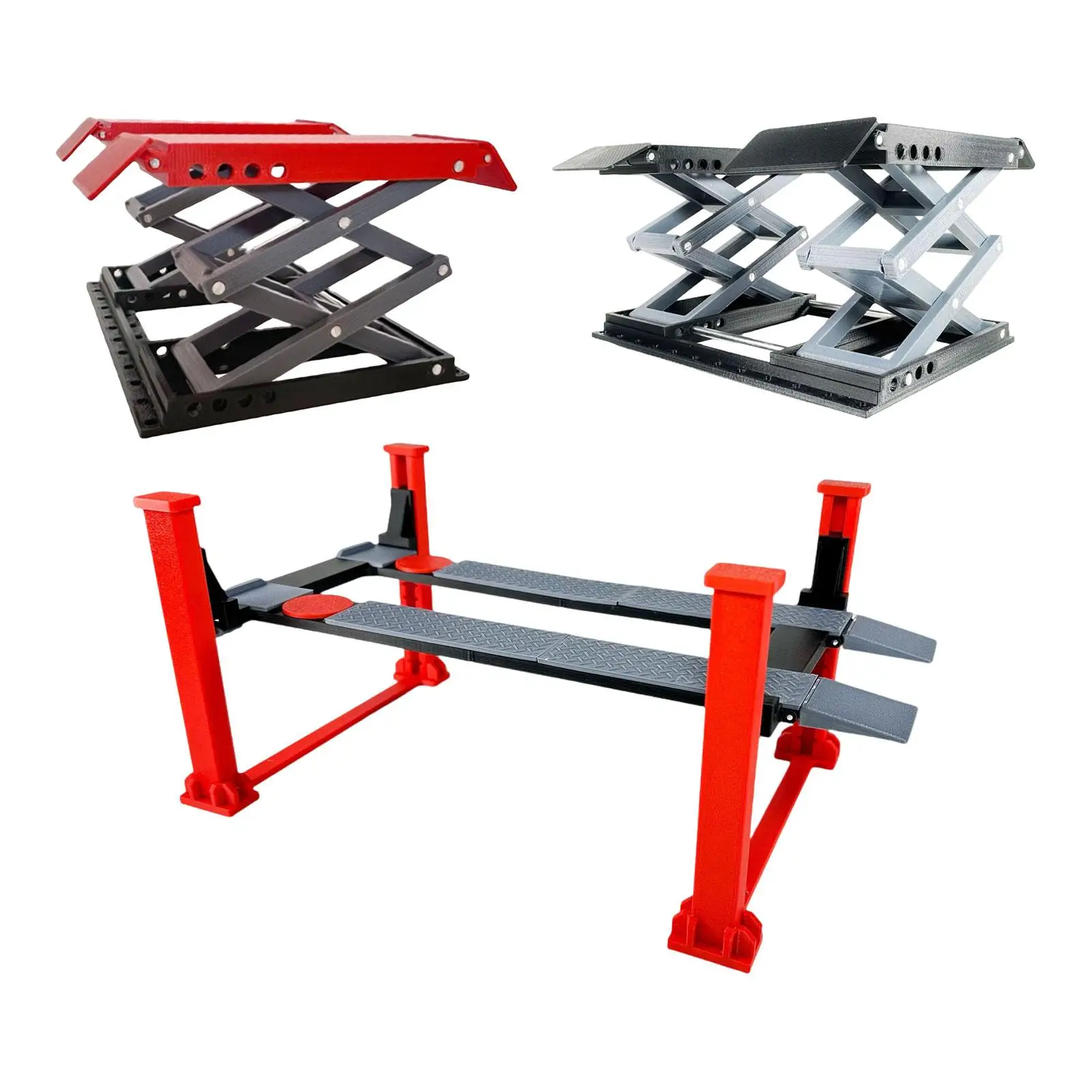 Supporto da lavoro per auto RC Piattaforma di sollevamento in miniatura RC, portatile per accessori robusti per auto cingolate in scala 1/18 regolabili