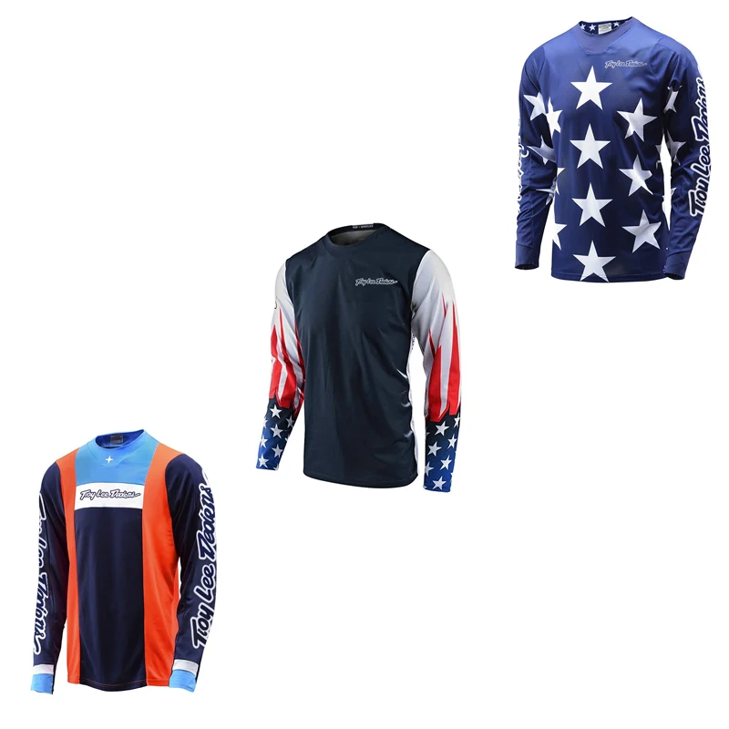 Free shipping MTB stars motorcycle mountain bike team downhill jersey off-road DH MX bike shirt off-road mountain bike suit