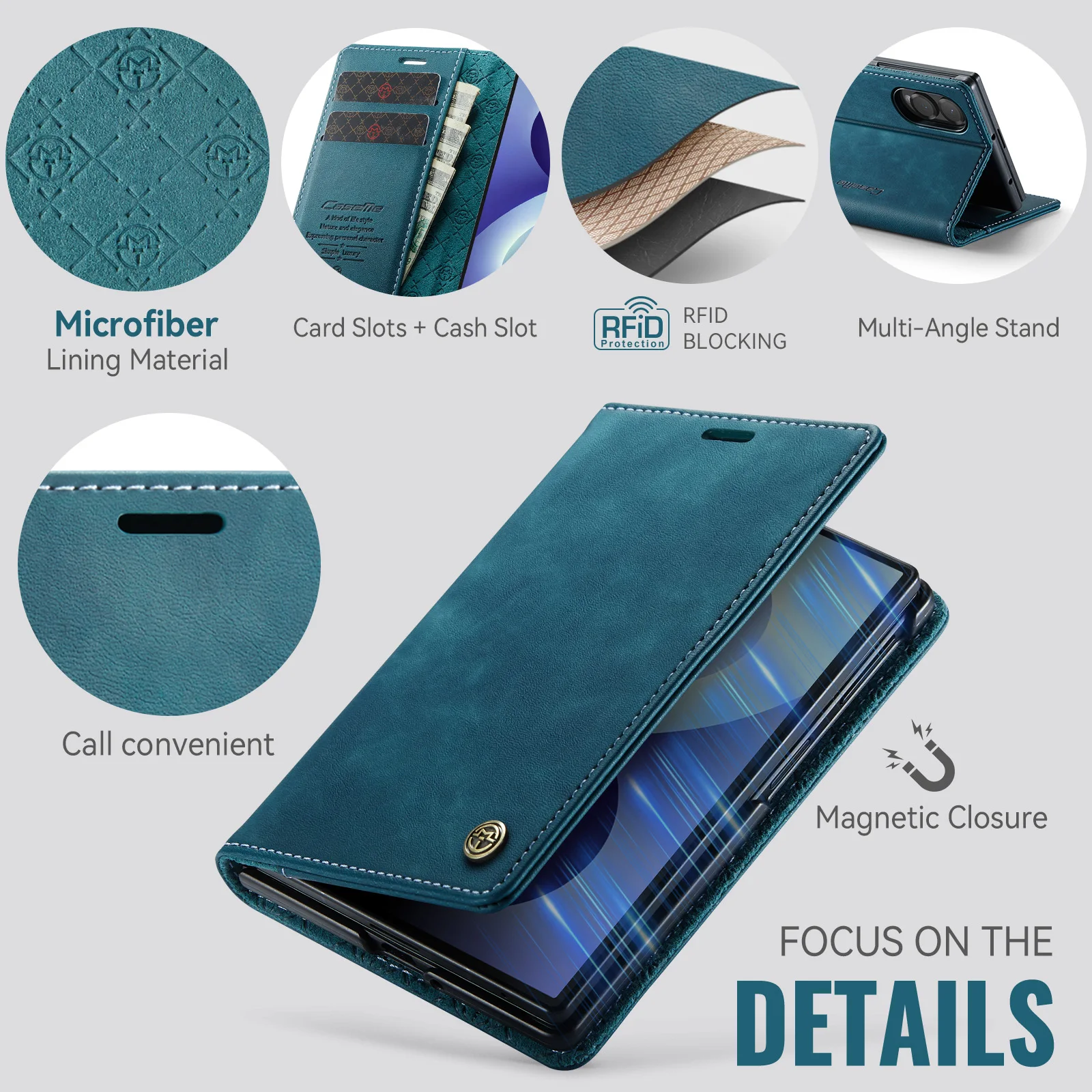 Hot sales Vintage Style Flip Cards Wallet Leather Cover for Samsung Galaxy Z Fold8 Fold 8 Wide Book Stand Shockproof Slim fit view 4