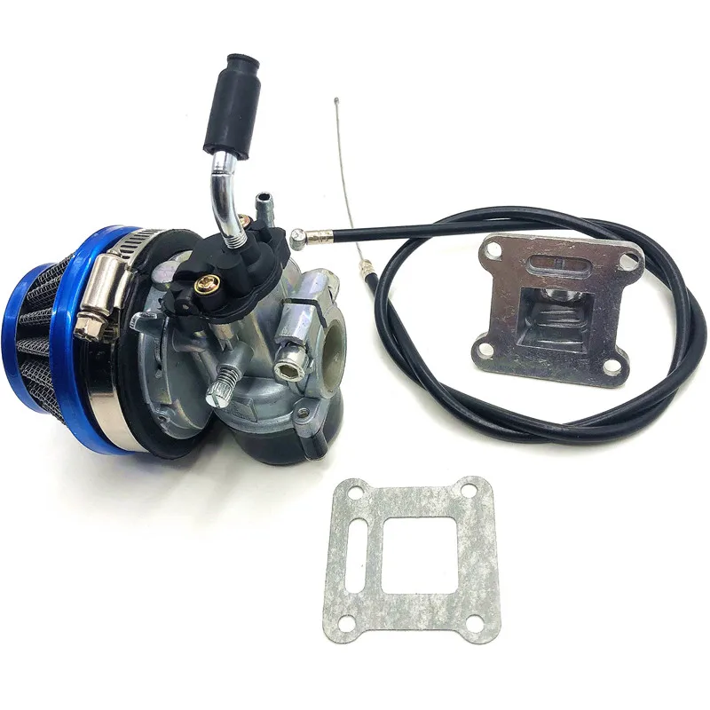 ATV 49cc Performance 19mm Carb Carburetor Air Filter Mainfold Assembly for 2-stroke 47cc 49 Cc Mini Pocket Bike