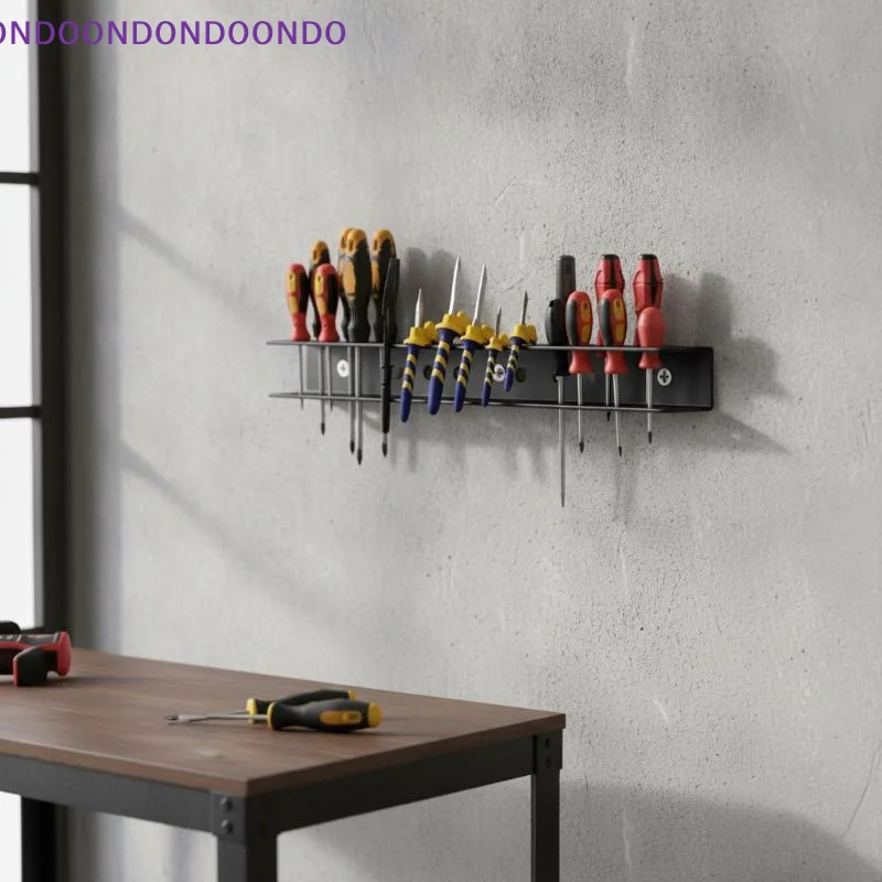3 in 1 Wall Mounted Screwdriver Holder Large Capacity Multi Slot Tool Organizer for Industrial Workshop Garage Storage