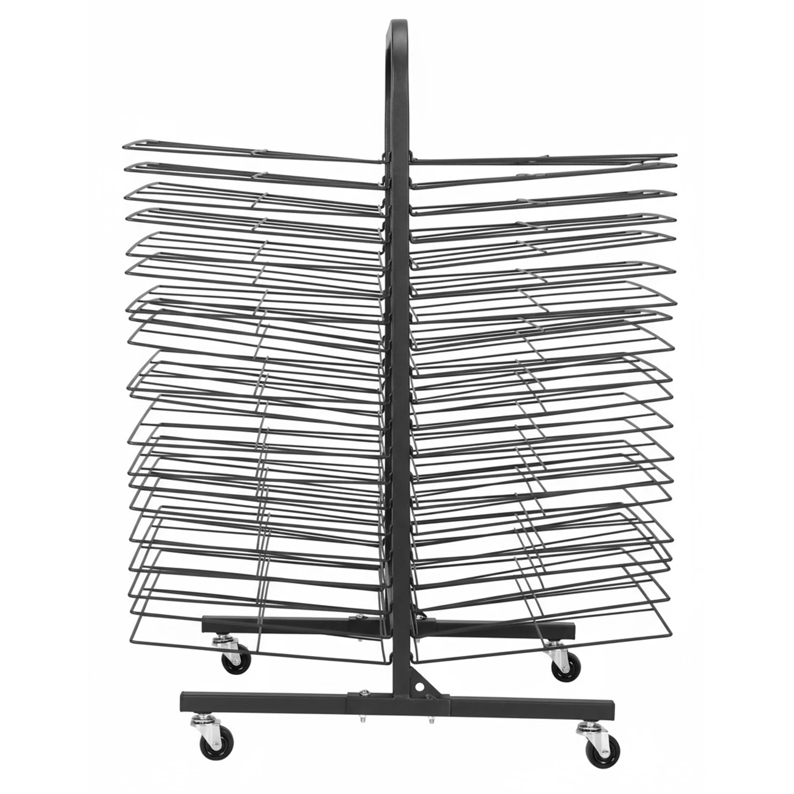 

Paper Drying Rack with 40 Removable Shelves with 4 Caster Wheels Arts and Crafts Organizer 17.7x25inch for Artwork in Classrooms