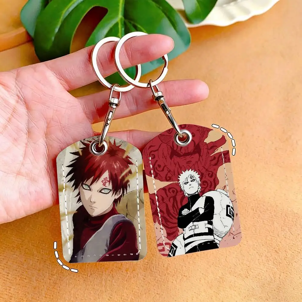 N-Naruto-S Anime G-Gaara Card Holder With Keychain Executive Protection For Bank Credit Subway Bus Case