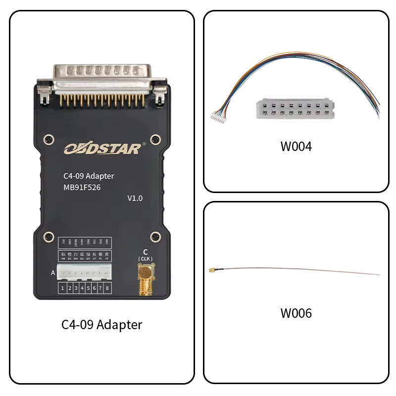 OBDSTAR C4-09 (MB91F526) Adapter Kit Support Read/Write FLASH, DFLASH, Immobilizer Data Decryption Use with Key Master G3, DC706
