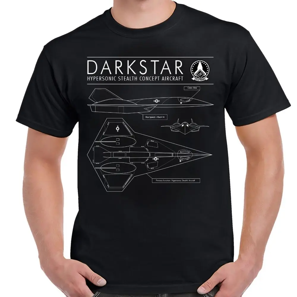 Darkstar Hypersonic Concept Aircraft Schematic Shirt High Quality 100%Cotton Short Sleeve