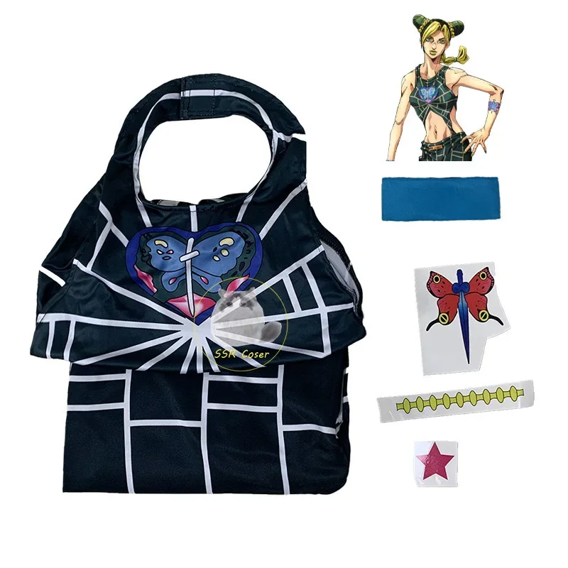 Animal Jolyne Cujoh Cosplay costume JoJos Bizarre Adventure Cosplay Stone Ocean Jolyne Cujoh Uniform Halloween Party Cloths Girl