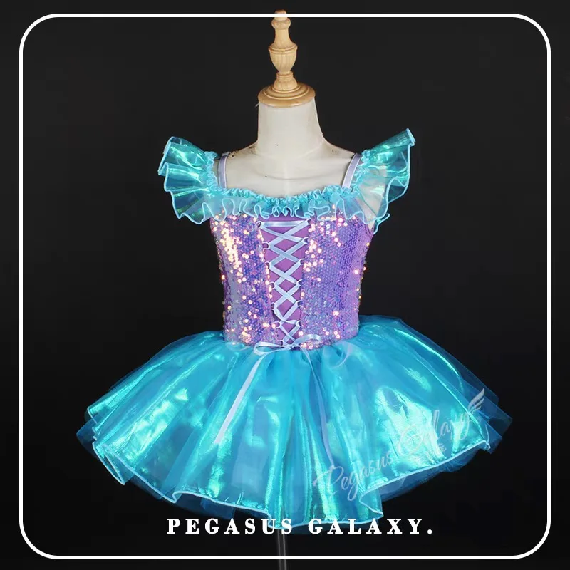 

Professional Ballet Dance Skirt Children Elegance Sleeveless Swan Ballet TuTu Dress Girls Group Show Senior Ballet Dancing Wear