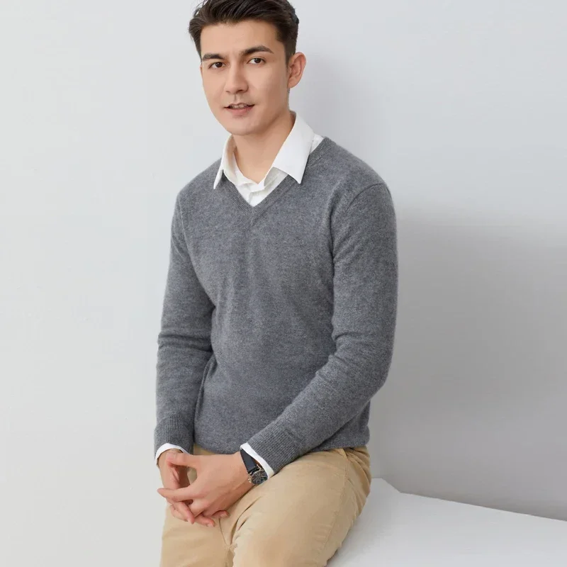 Men Woolen Sweater Design , Mens Cashmere Sweater Fashion Men'S Knitted Sweater