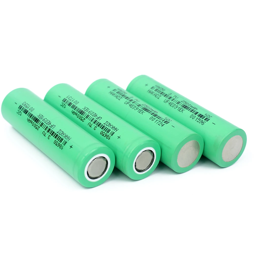 HAKADI-baterías recargables de iones de litio, 3,7 V, 2500mah, 12C, descarga de alta tasa, para electrodomésticos, herramienta eléctrica DIY