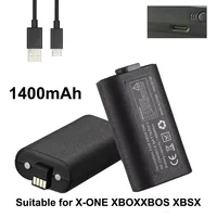 Para Xbox One X S Play y Charge Kit Paquete de batería recargable de polímero de litio y cable de carga