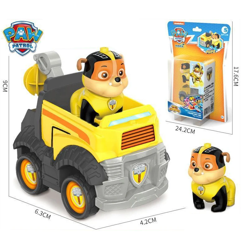 PAW Patrol Building Block Assembly Vehicle Returns To Drive Toy Assembly Power Dog Archie Tian Tian Mao Team Patrol Kids Gifts