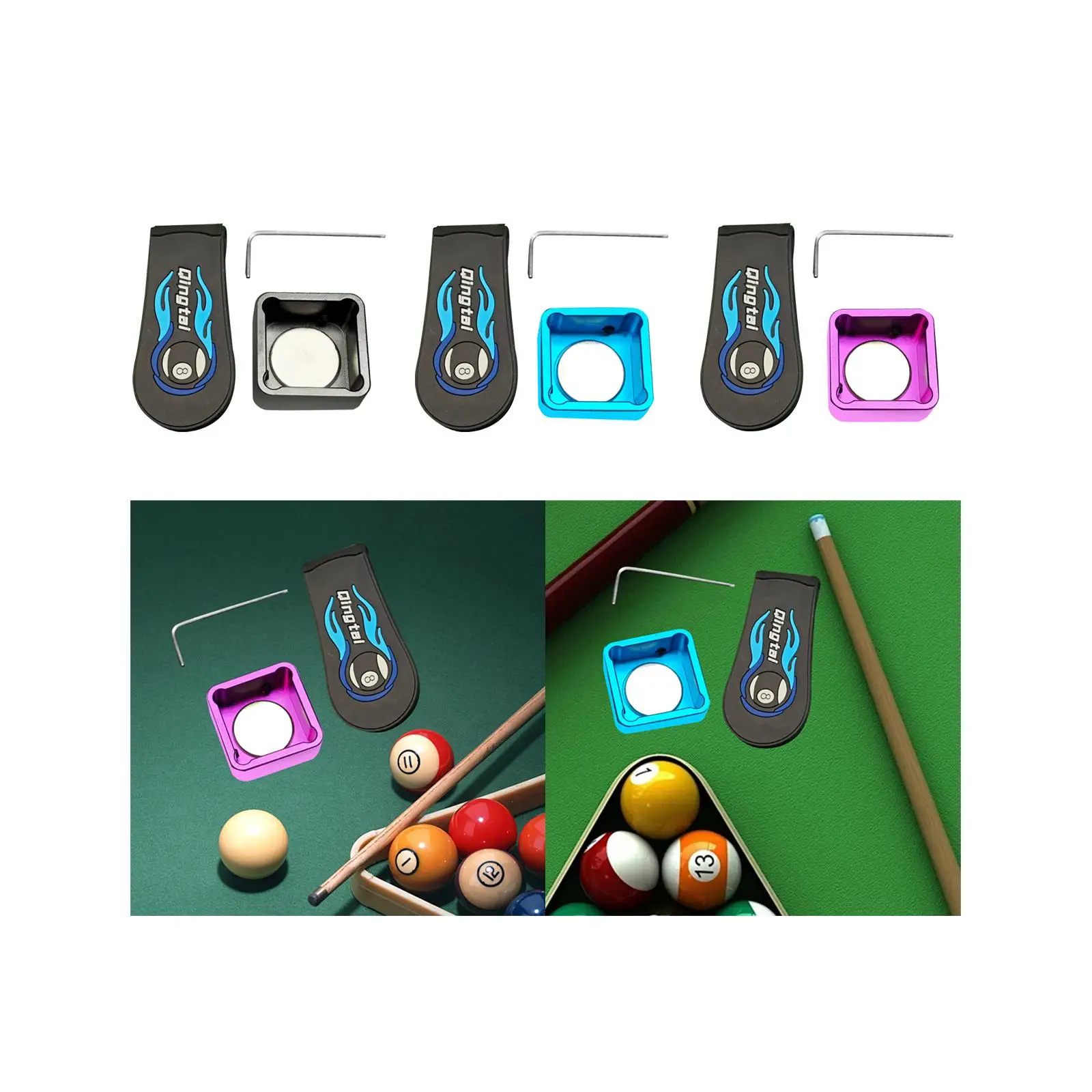 

Chalk Holder Pool Cue Chalk Holder with Fixed Clip Pool Snooker Sports Accessories for Billiard Practical Tool Pool Cue Snooker