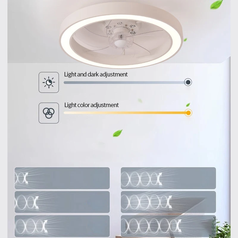 Imagem -06 - Moderno Led Ventilador de Teto Luz App Controle Remoto Lâmpada Ajustável para Casa Sala e Quarto Velocidades 85260v