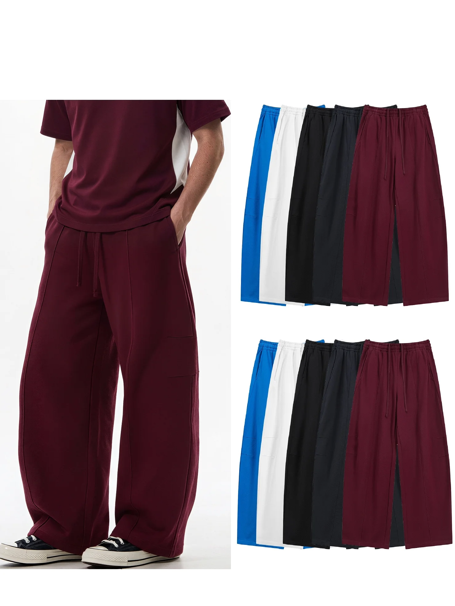 

Спортивные брюки унисекс свободного кроя в земных тонах, весна-лето 2026, в стиле American Casual, прямые штанины, модель Vibe Knife