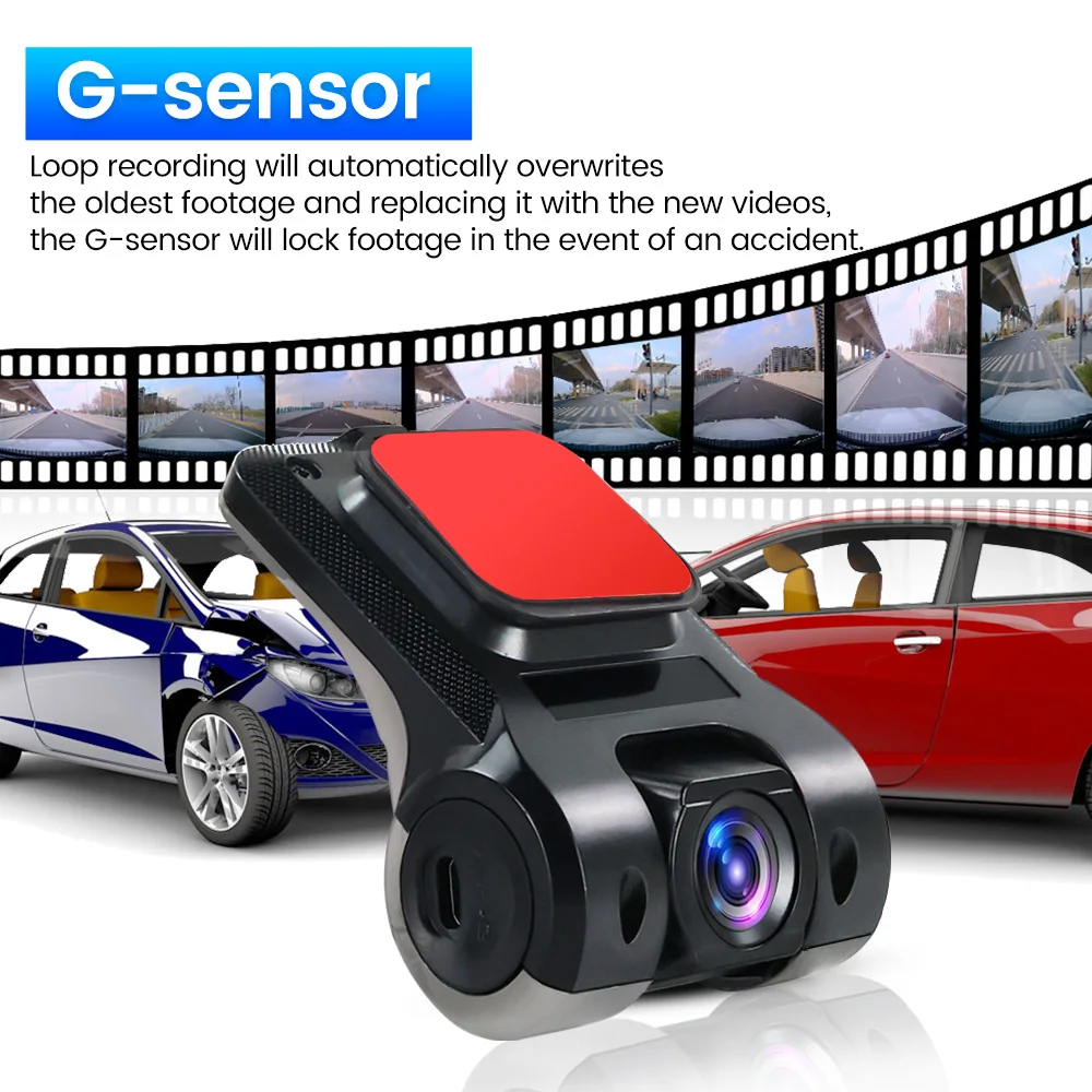 Car Android Navigator USB HD 720P 170° DVR Driving Recorder Media Comes with ADAS Driving Assistance Function Recorder Night
